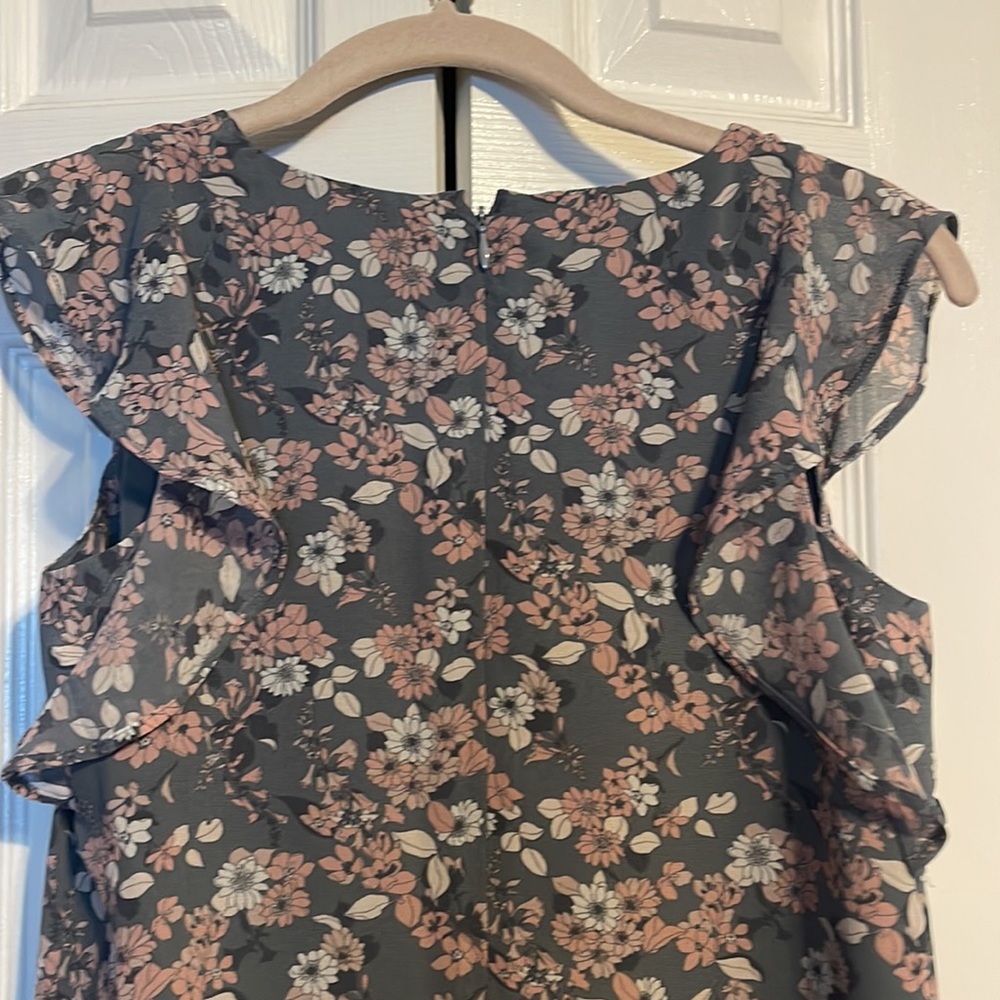 NWOT LOFT cap sleeve floral dress size XXSP - Picture 8 of 9